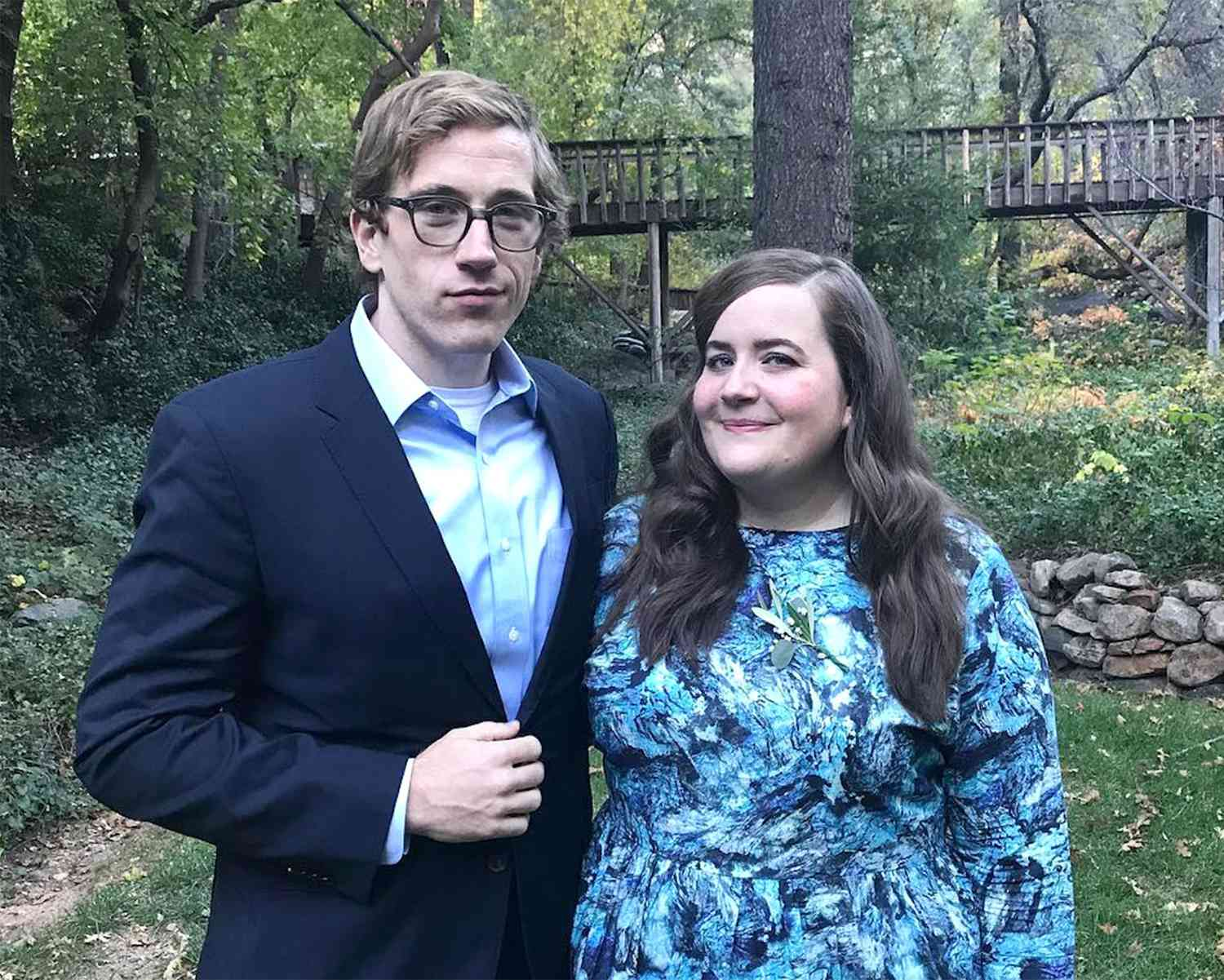 Aidy Bryant and husband Conner O'Malley. 