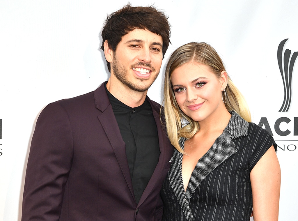 Morgan Evans and Kelsea Ballerini are pictured at an event.