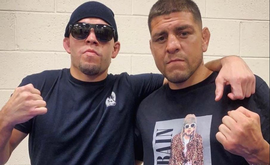 Nate Diaz with his brother.