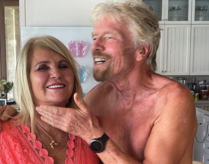 Richard Branson with the love of his life Joan Templeman