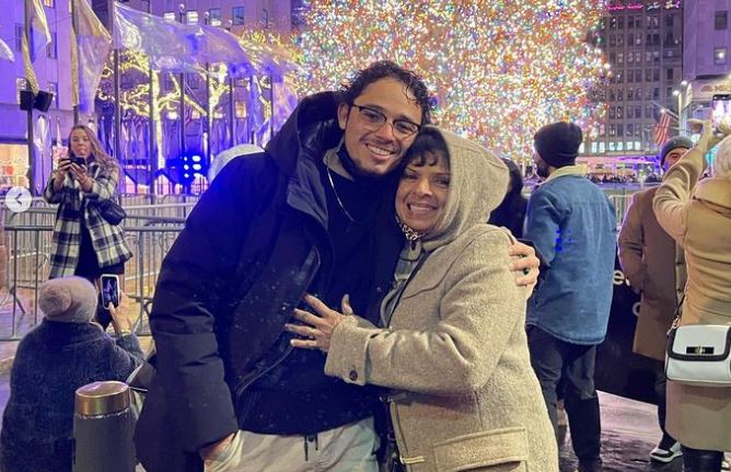 Anthony Ramos with his mother