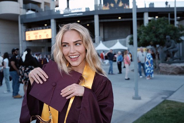 Michelle Randolph was glowing at her graduation in 2023