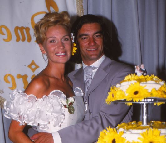 Marlene Morreau and her ex-husband Michel Guevara on their wedding day