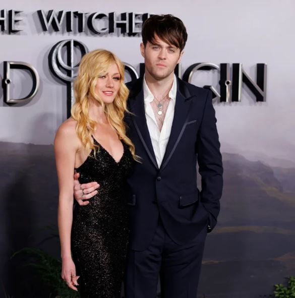 Joey Batey and Katherine McNamara at 'The Witcher: Blood Origin' premiere