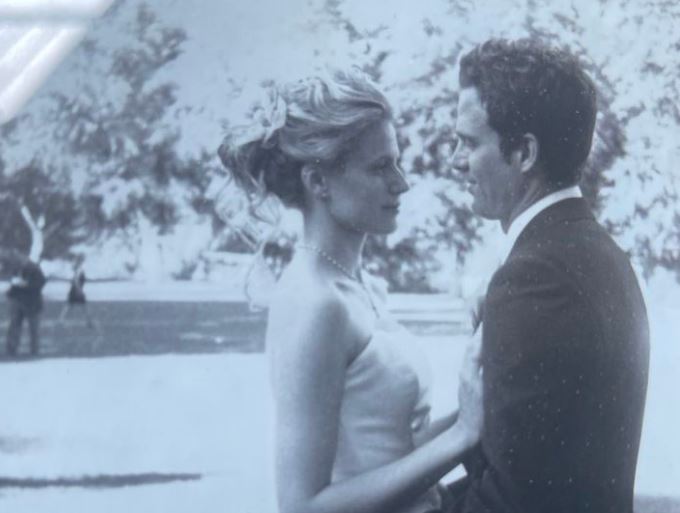 Mark Ruffalo's wedding picture with wife Sunrise Coigney