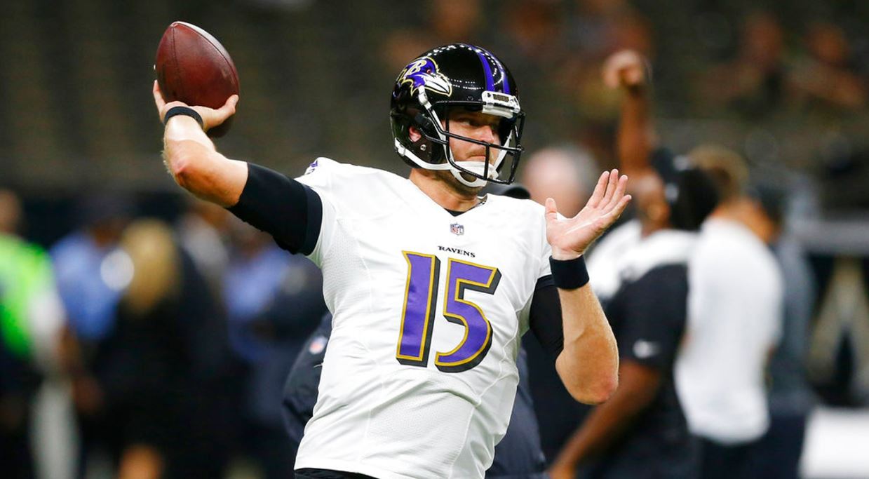 Ryan Mallett in his Baltimore Ravens outfit