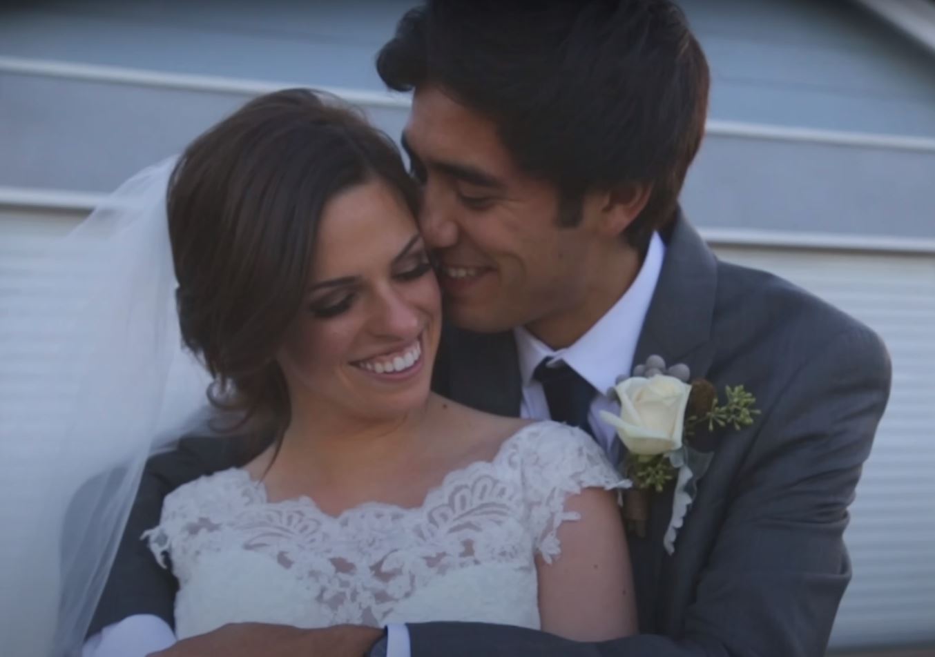 Zach King and Rachel Holm at their wedding