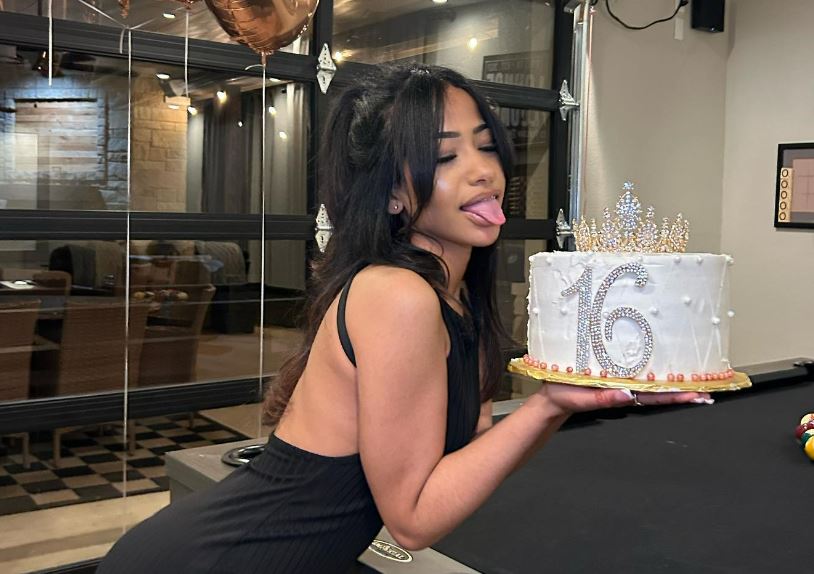 Aya Tanjali celebrating her sixteenth birthday
