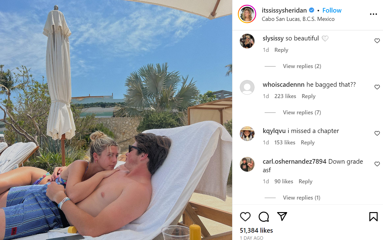 Fan's Reaction to Sissy Sheridan's new boyfriend Ethan Garbers