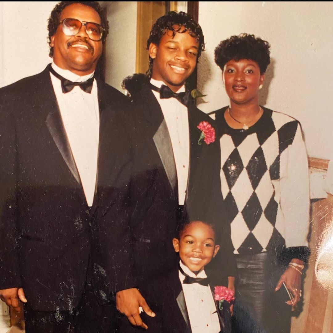 Lou Williams with his family during his childhood