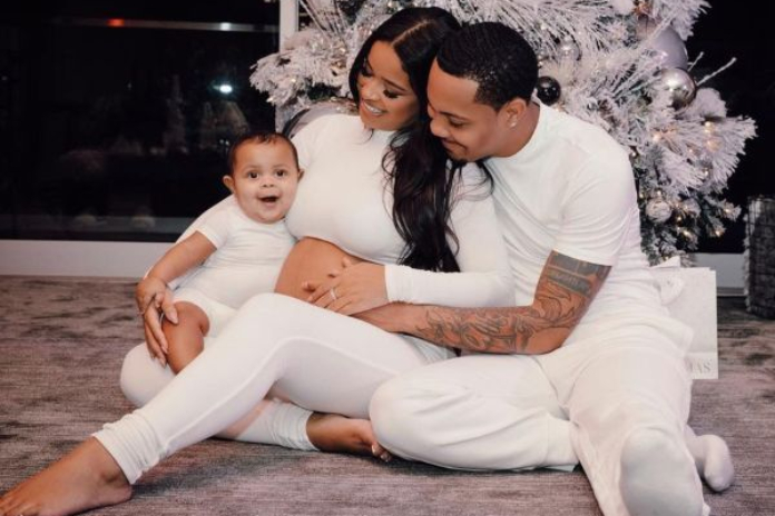 Ariana Fletcher with G Herbo and her baby on Christmas
