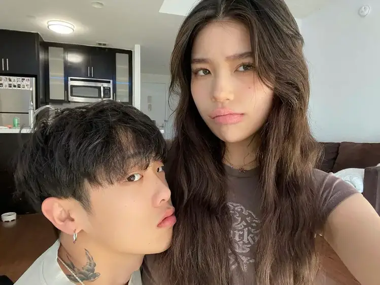 Hannah Kae Kim in a selfie with her boyfriend Ned Jeong