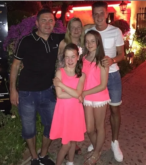 Jack Grealish in the picture with his family