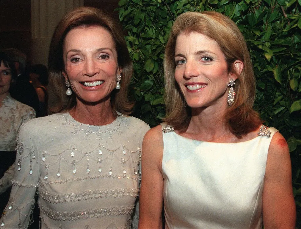 The sister of Jacqueline Kennedy Onassis, Caroline Lee Radziwill, with her daughter Caroline Kennedy