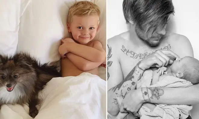 Louis Tomlinson with his son Freddie 