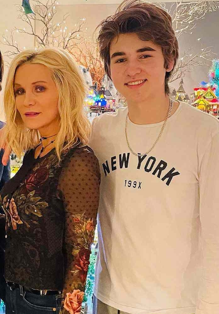 Russell Crowe's youngest son Tennyson Spencer Crowe and wife Danielle Spencer 