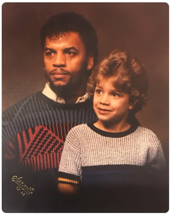 Trinity Whiteside's father and his younger self