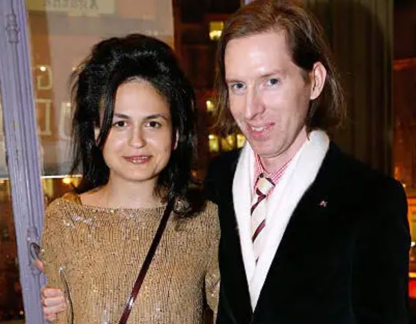 Wes Anderson with his girlfriend Juman Malouf at The Grand Budapest Hotel's premiere