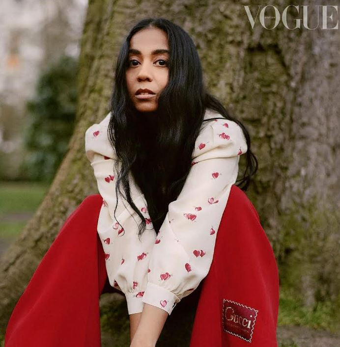 Anjana Vasan posing for British Vogue