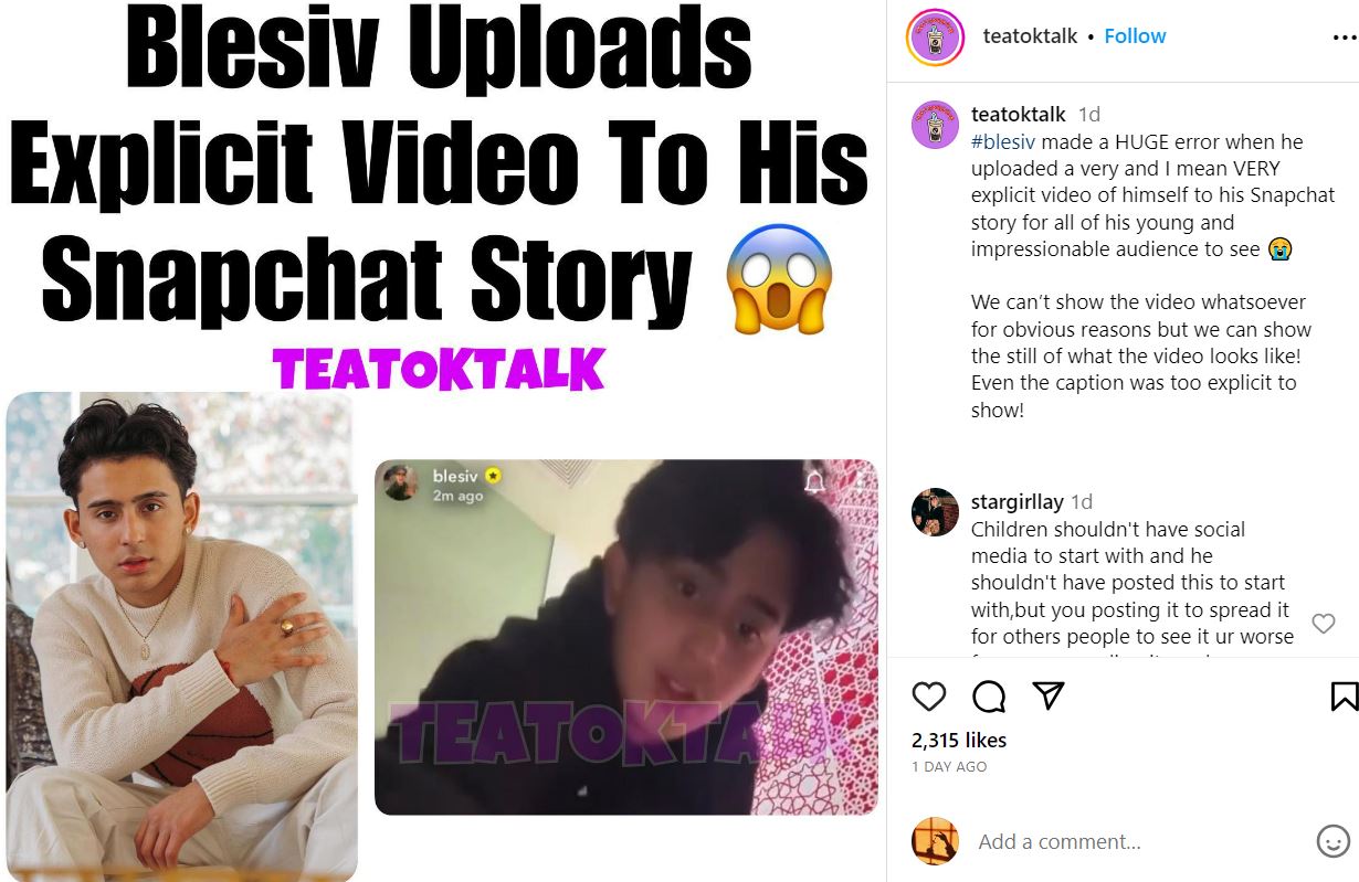 News related to Blesiv's explicit video gets viral on all social media channels
