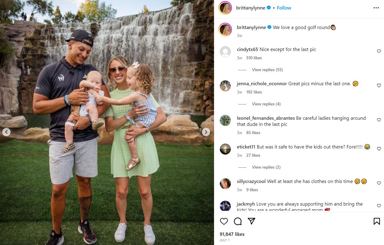 Brittany Mahomes' recent picture with her family shows her healthy daughter