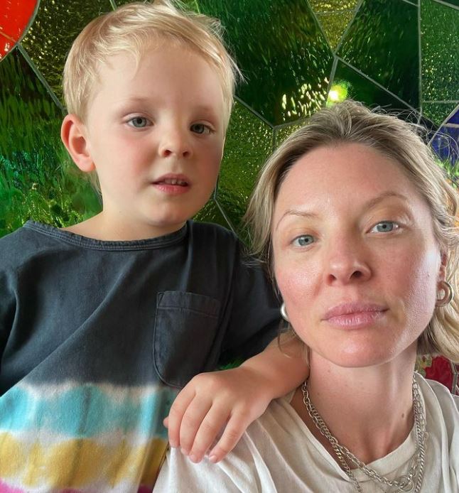 Kaitlin Doubleday with her son Franklin
