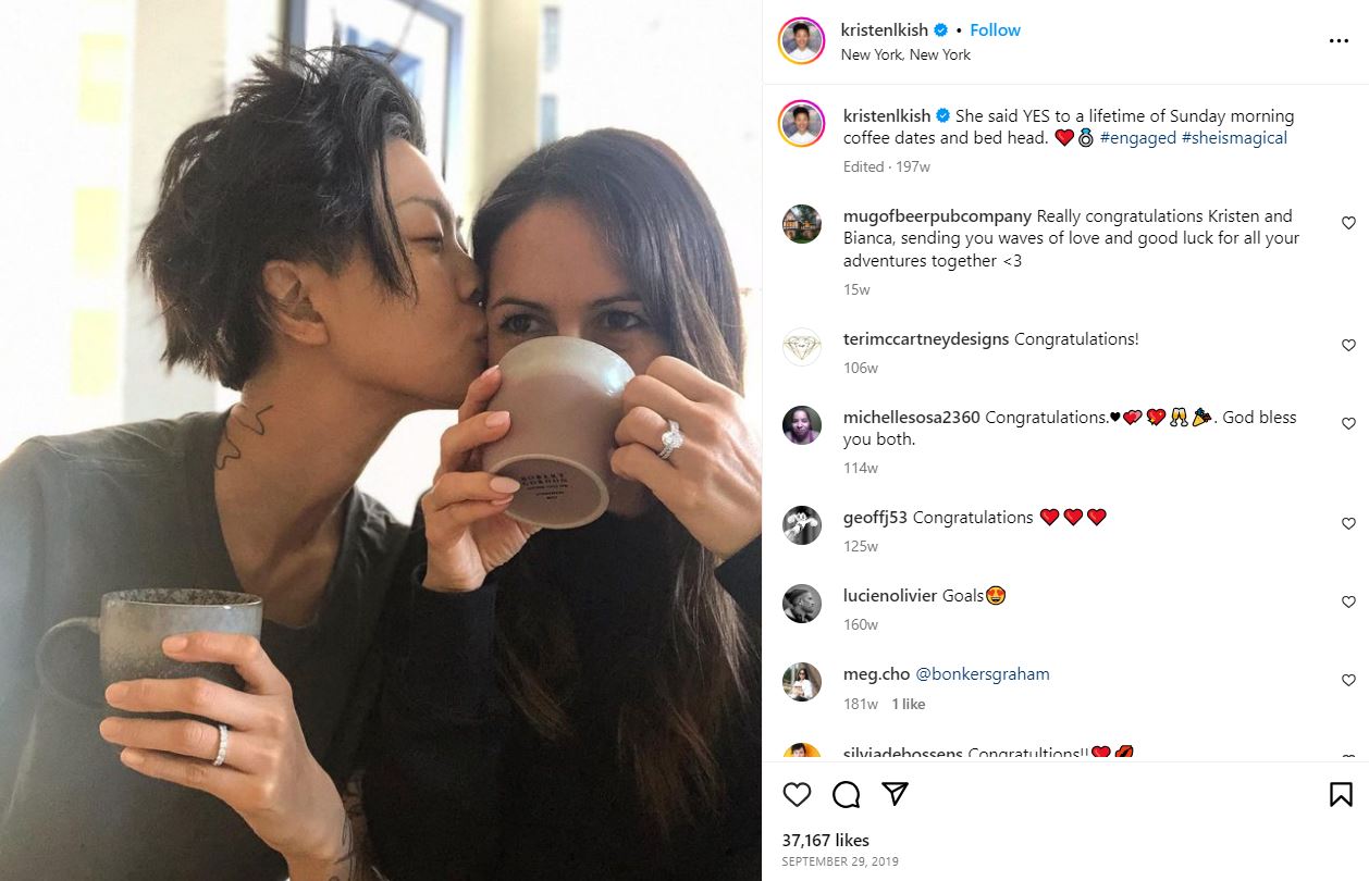 Kristen Kish announces her engagement with Bianca Dusik