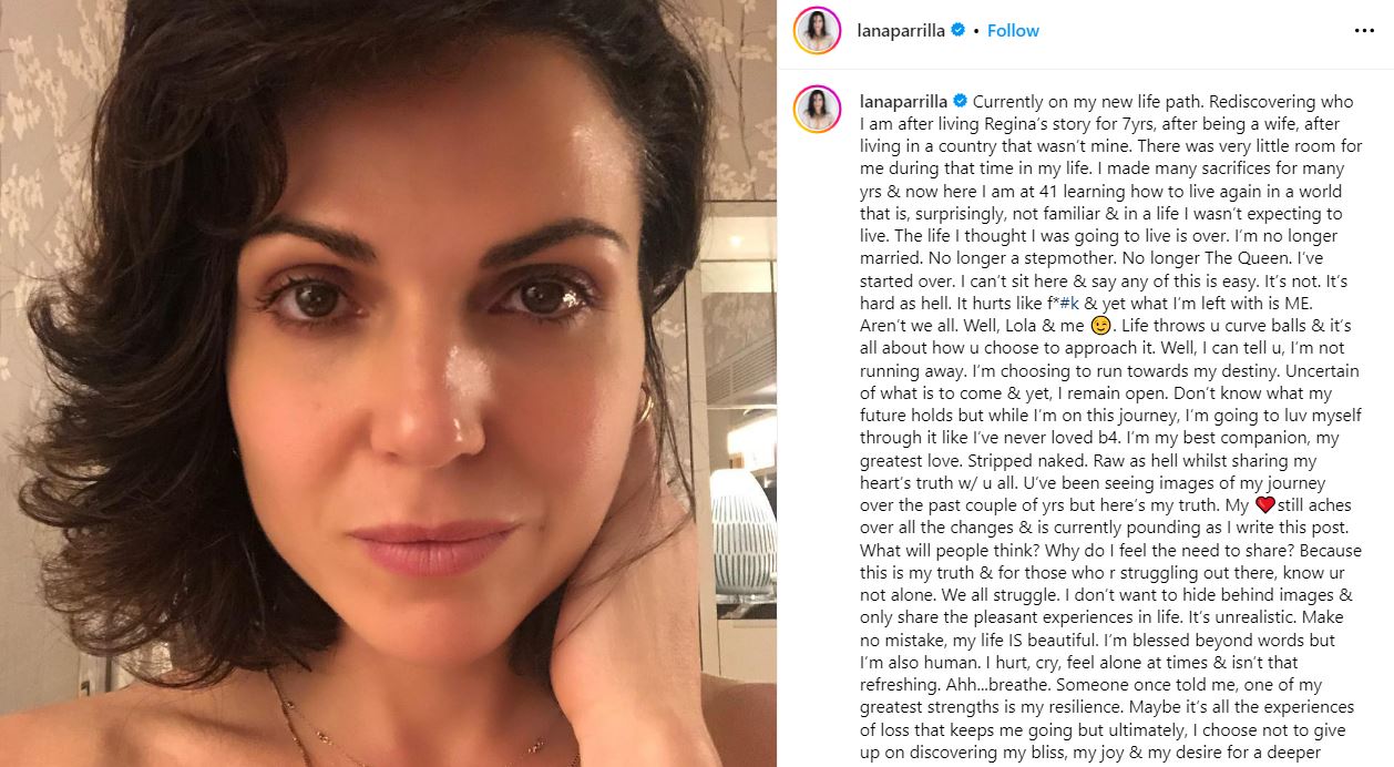 Lana Parrilla announces her divorce on social media