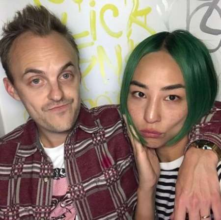 Greta Lee with her husband Russ Armstrong