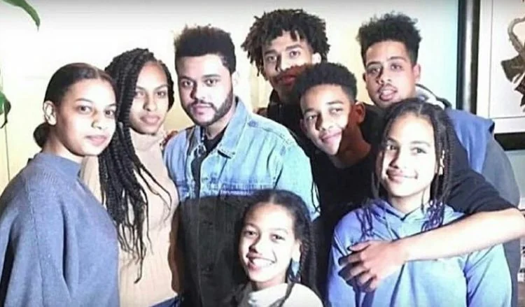 The Weeknd with his cousins 