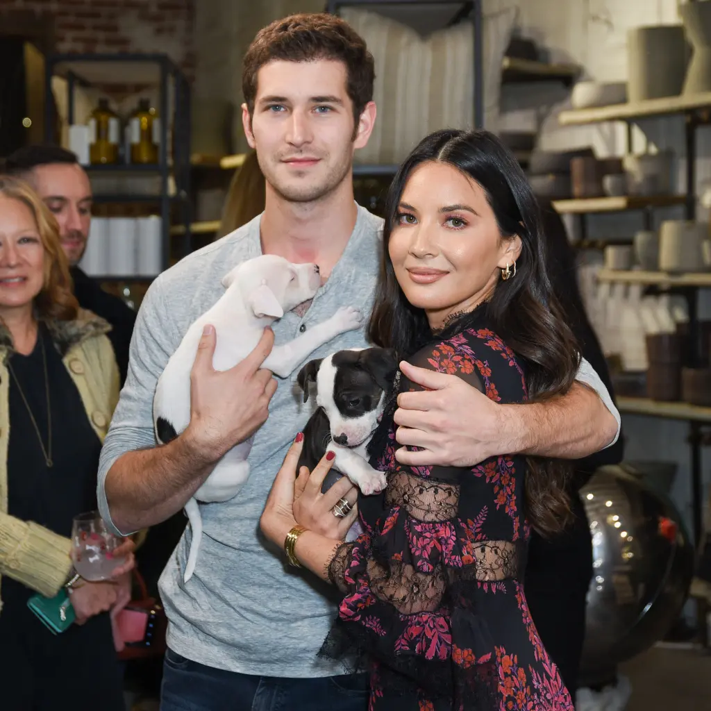 Olivia Munn pictured with Tucker Roberts in 2019