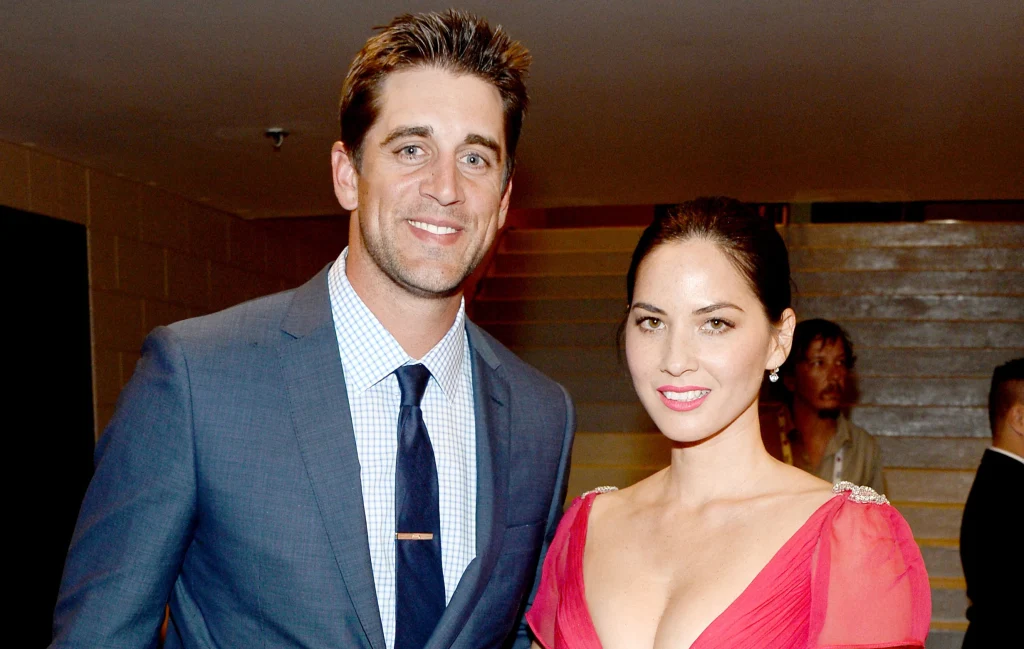 Olivia Munn and Aaron Rodgers attended the 49th Annual Academy of Country Music Awards in 2014