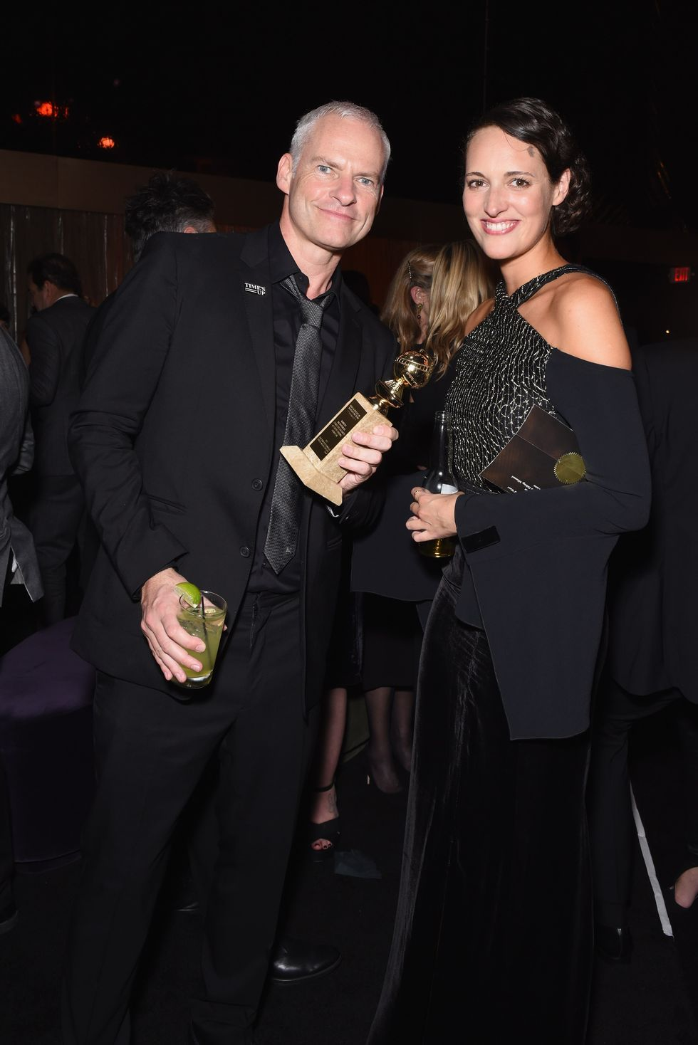 Phoebe Waller-Bridge and Martin McDonagh at the 2018 Golden Globes
