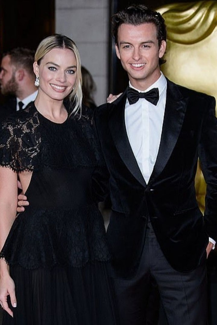 Margot Robbie pictured with her younger brother Cameron Robbie