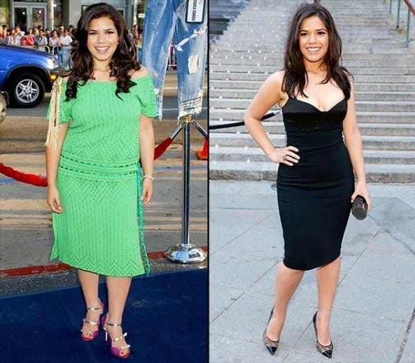 America Ferrera before and after her weight loss transformation