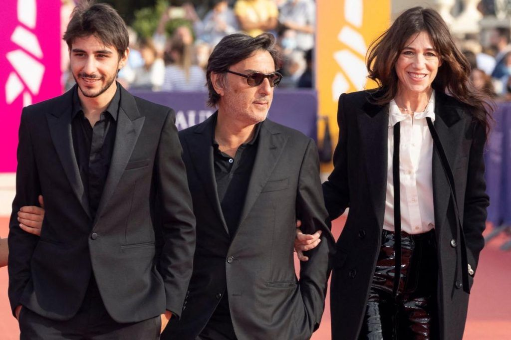 Charlotte Gainsbourg with partner Yvan Attan and son Ben Attal