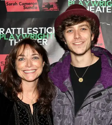 Karen Allen with her son Nicholas Browne