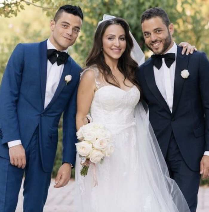 Rami Malek and Sami Malek at their older sister Yasmine Malek's wedding