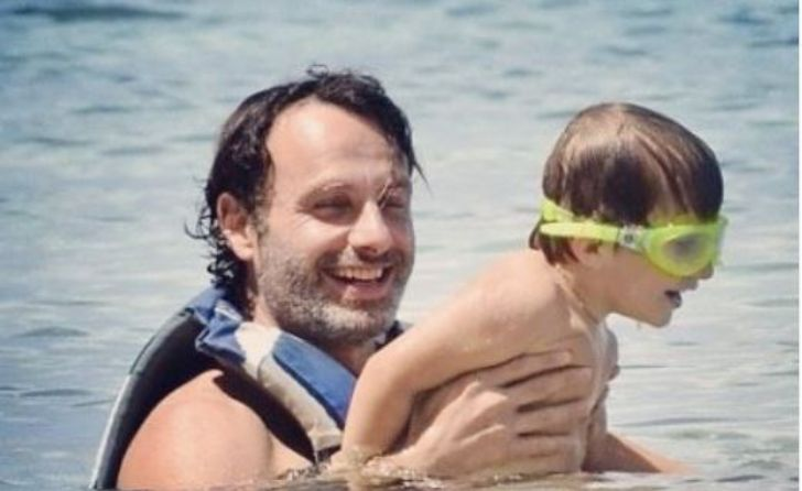 Andrew Lincoln with Arthur Clutterbuck, when he was younger