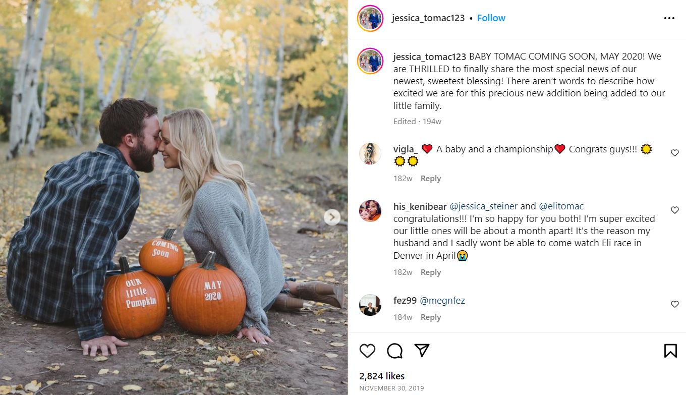 Eli Tomac and wife Jessica Tomac announce their first pregnancy