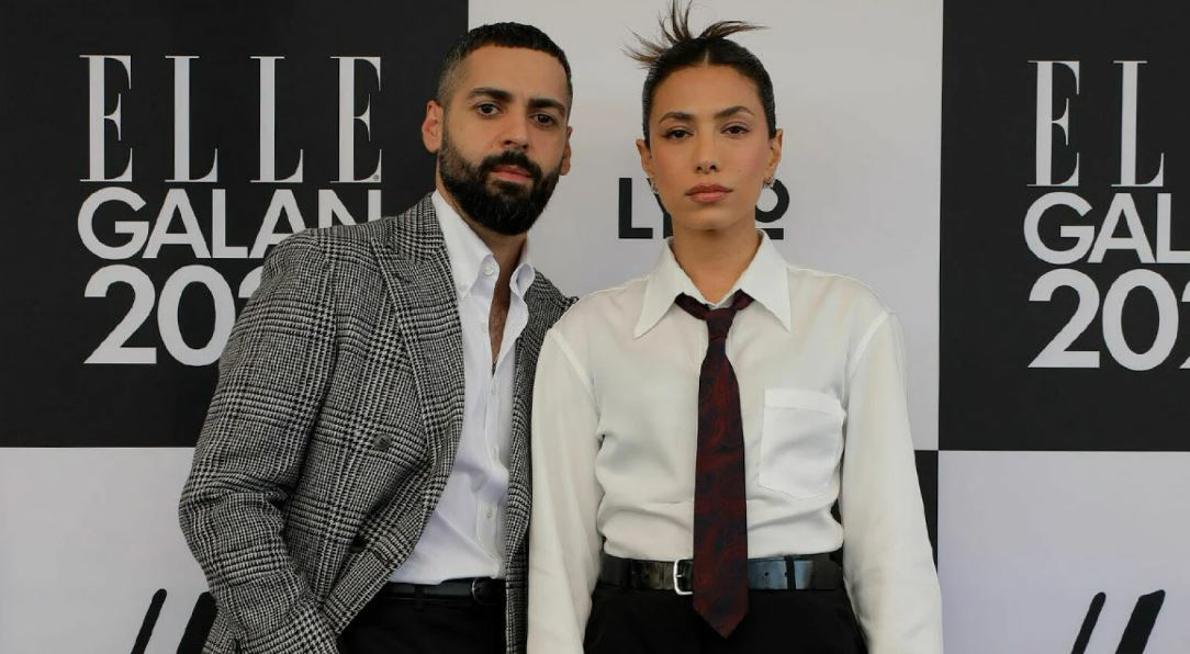 Evin Ahmad with rumored fiancee Ardalan Esmaili at a public event