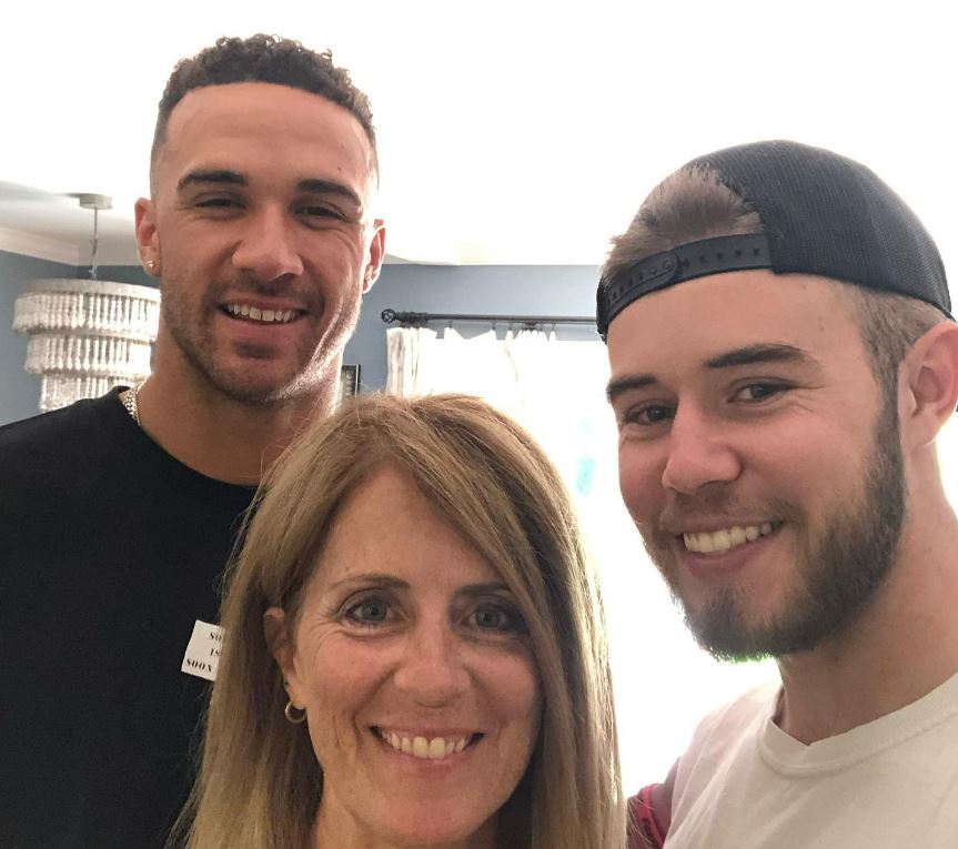 Jack Flaherty with his mother Eileen Flaherty and brother Grady Doherty