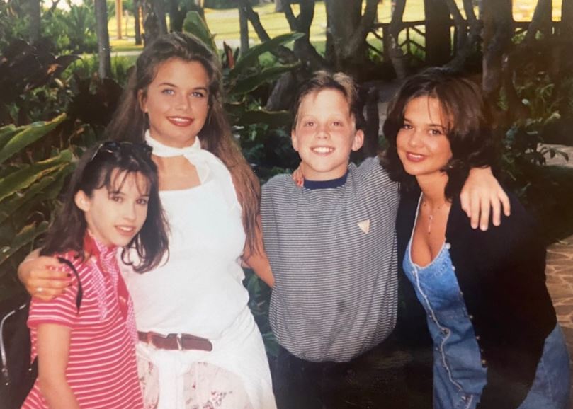 Lacey Chabert with her siblings when they were young
