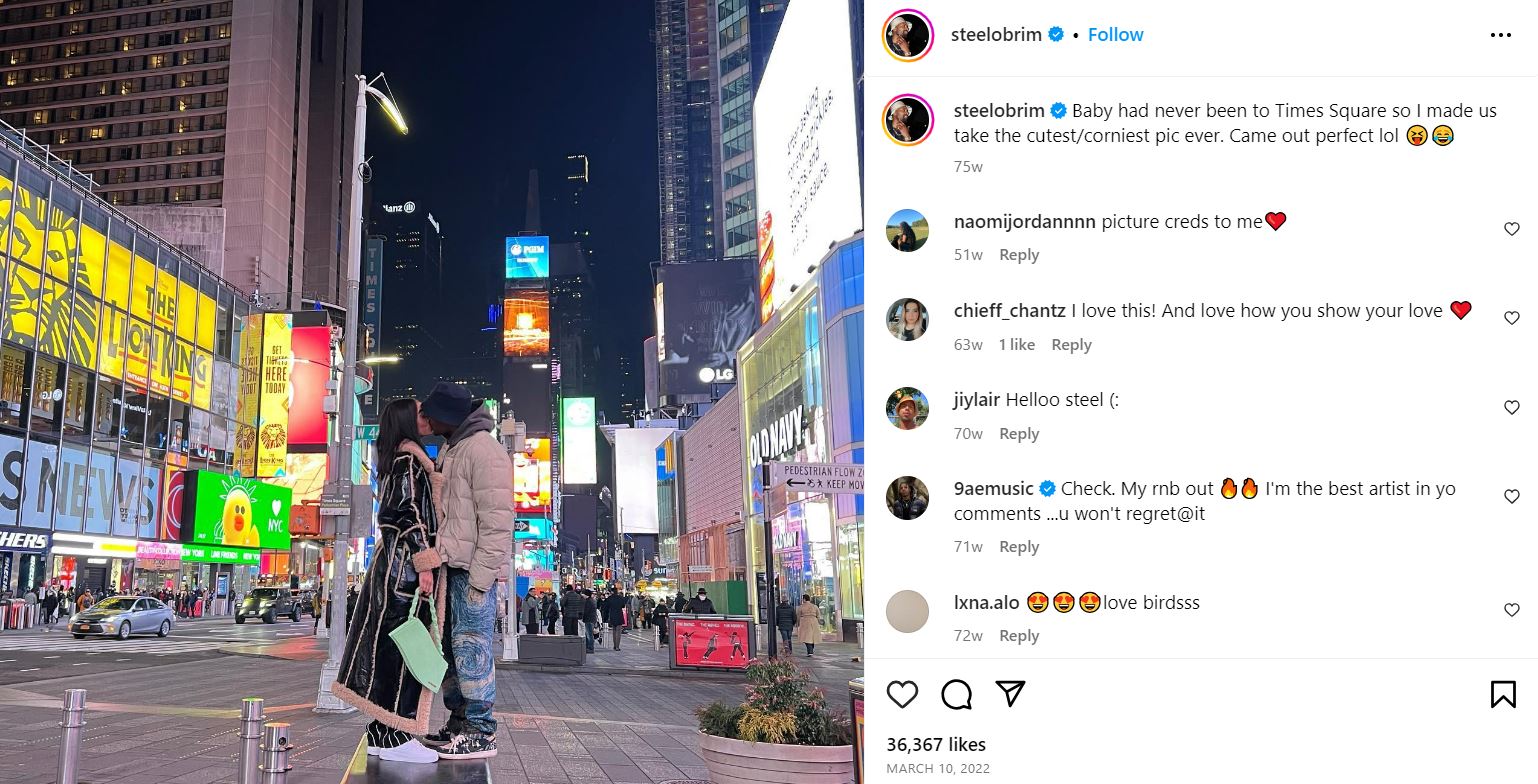 Steelo Brim debuts his girlfriend as Alahna Jade on social media