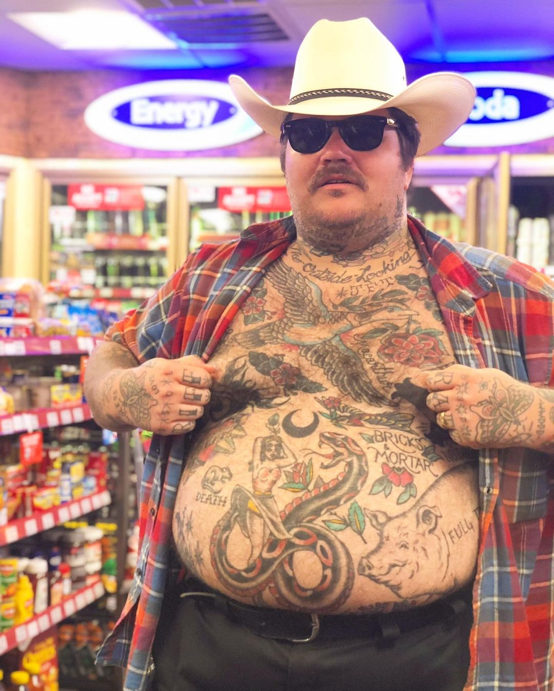 Matty Matheson's s stomach is covered by numerous meaningful tattoos. 