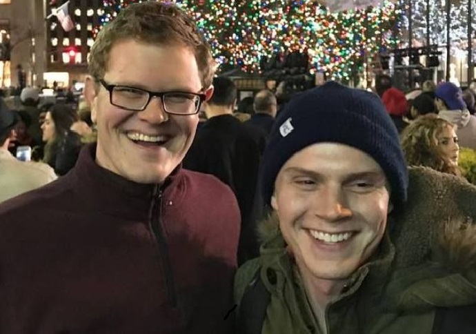 Evan Peters with his older brother Andrew Peters.