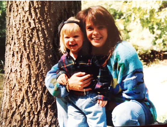 Jenna Michno's throwback picture with her mother. 