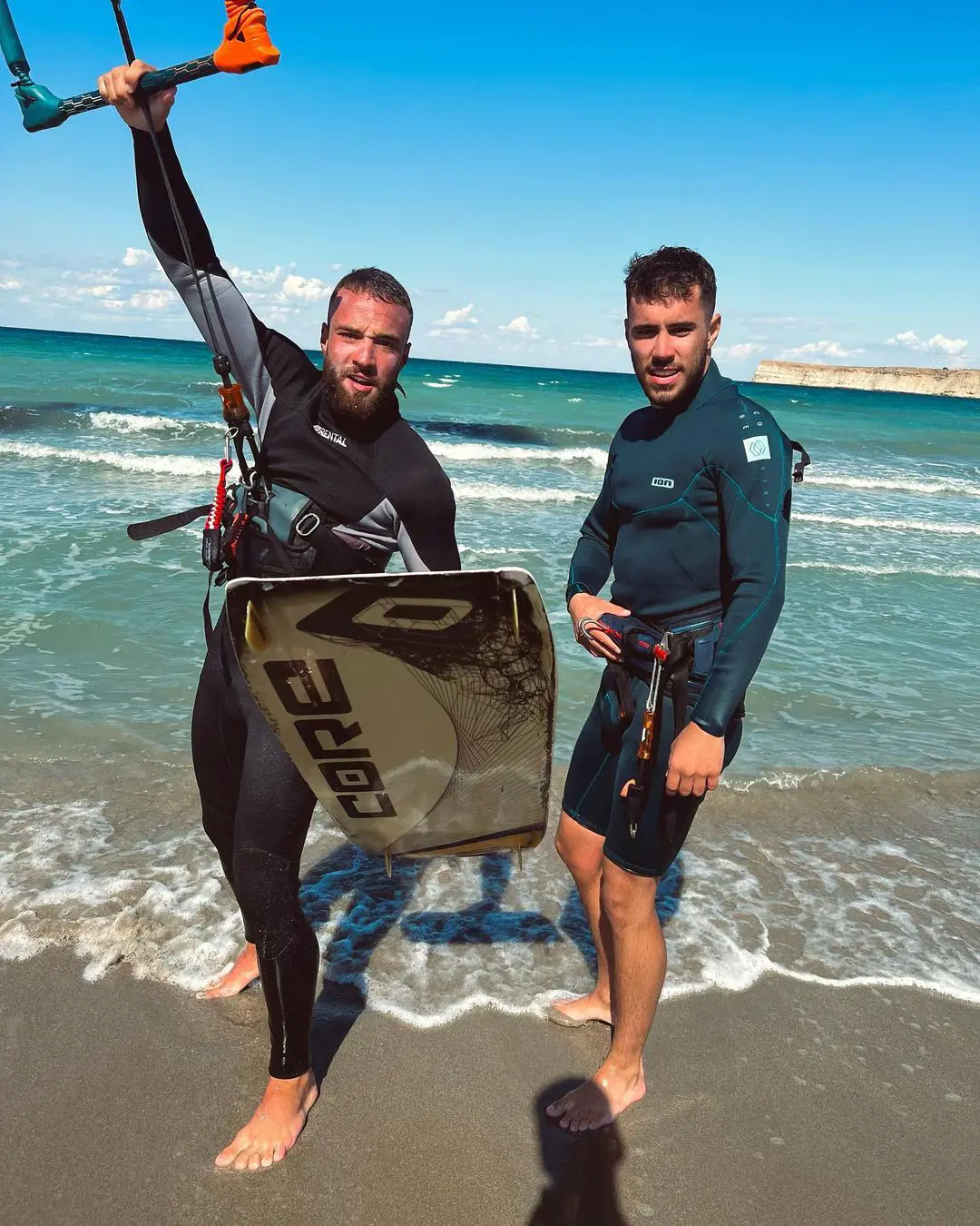 Valeri Grigorov was seen surfing with a friend in 2022