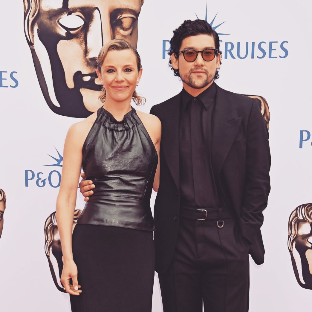 Sophia Di Martino with her partner Will Sharpe at the BAFTA Awards.