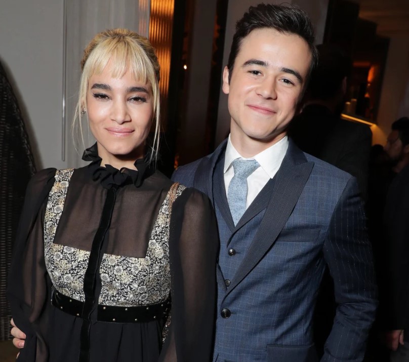 Sofia Boutella and Keean Johnson at the premiere of the 2019 movie 'Alita: Battle Angel.' 